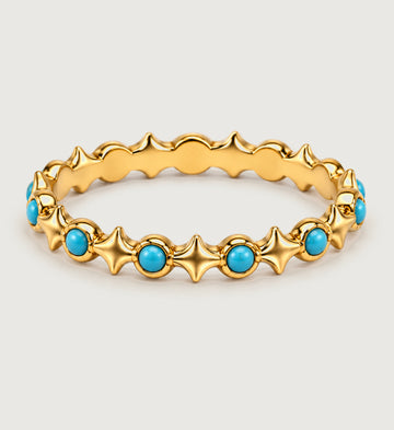 Astra Turquoise Star Band (Gold), main product view