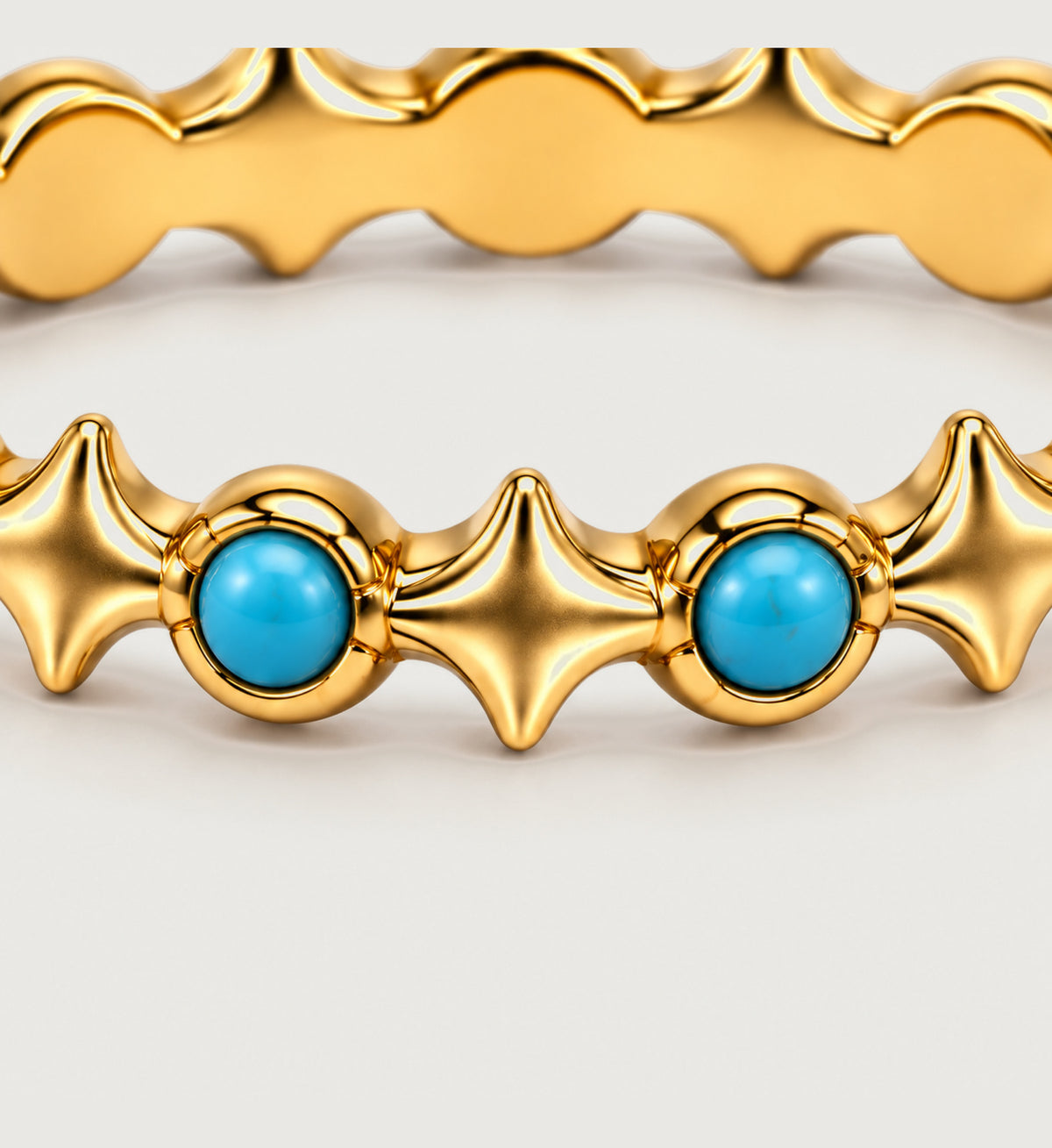 Astra Turquoise Star Band (Gold), detail product view