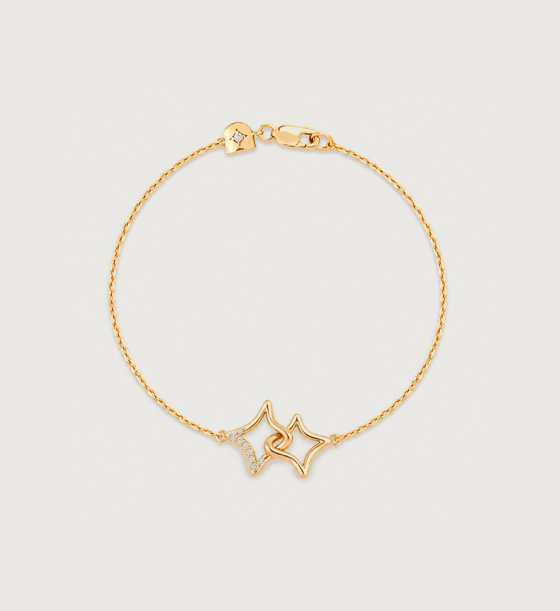 Astra Twin Star Bracelet (Gold), main product view