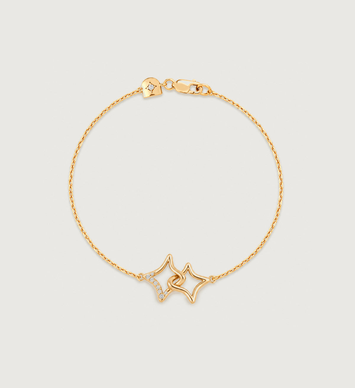 Astra Twin Star Bracelet (Gold), main product view