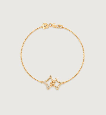 Astra Twin Star Bracelet (Gold), main product view