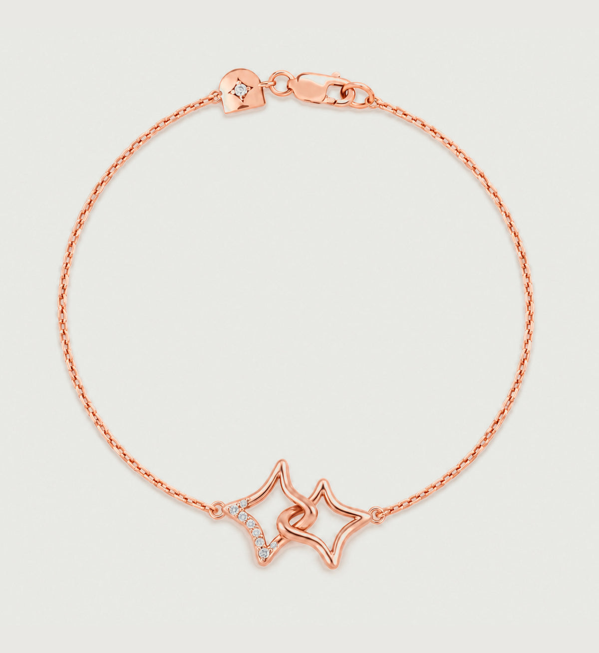 Astra Twin Star Bracelet (Rose Gold), main product view