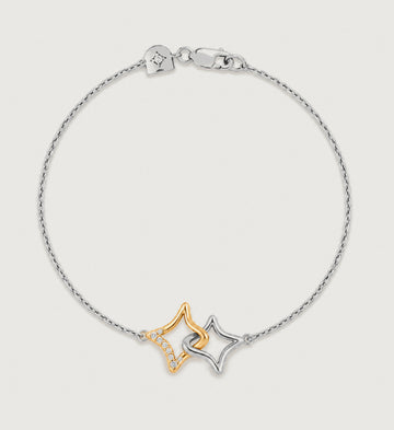 Astra Twin Star Bracelet (Two-Tone), main product view