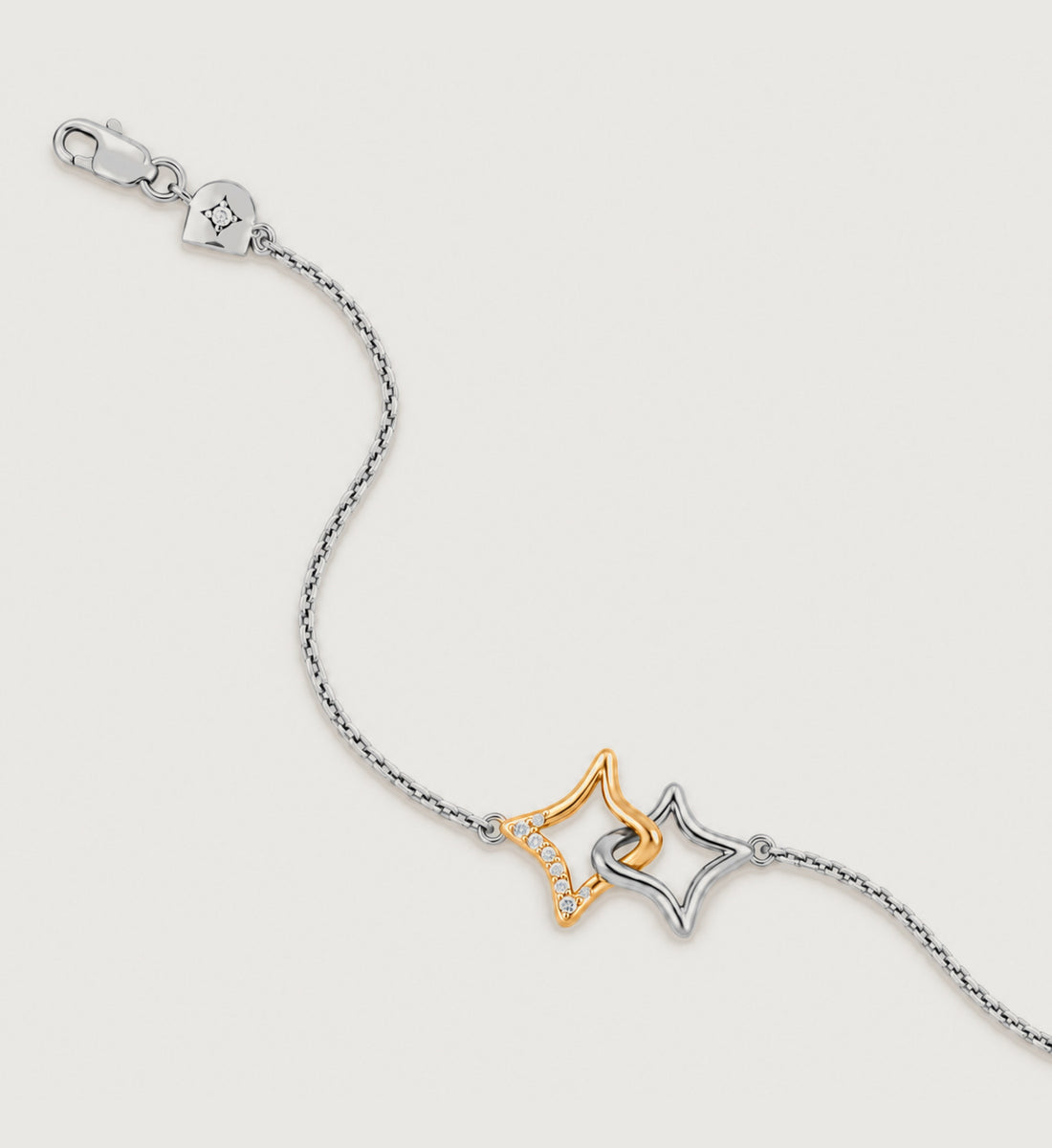 Astra Twin Star Bracelet (Two-Tone), main product view