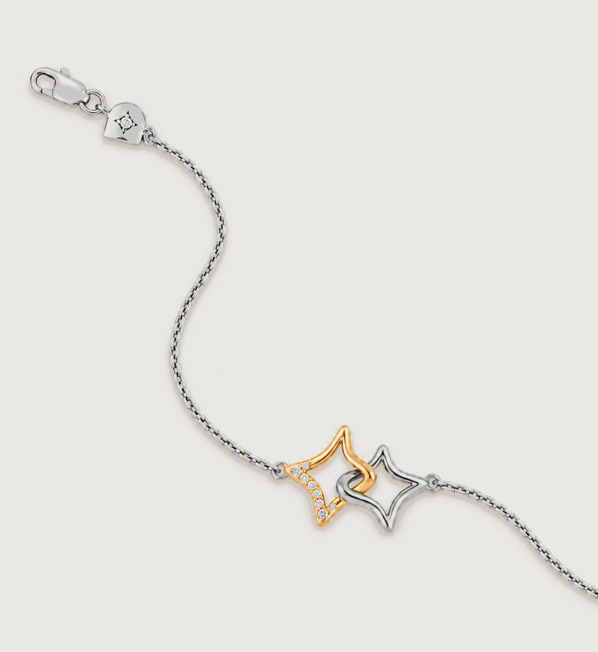 Astra Twin Star Bracelet (Two-Tone), detail product view
