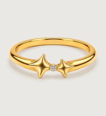 Astra Twin Star Ring (Gold), main product view