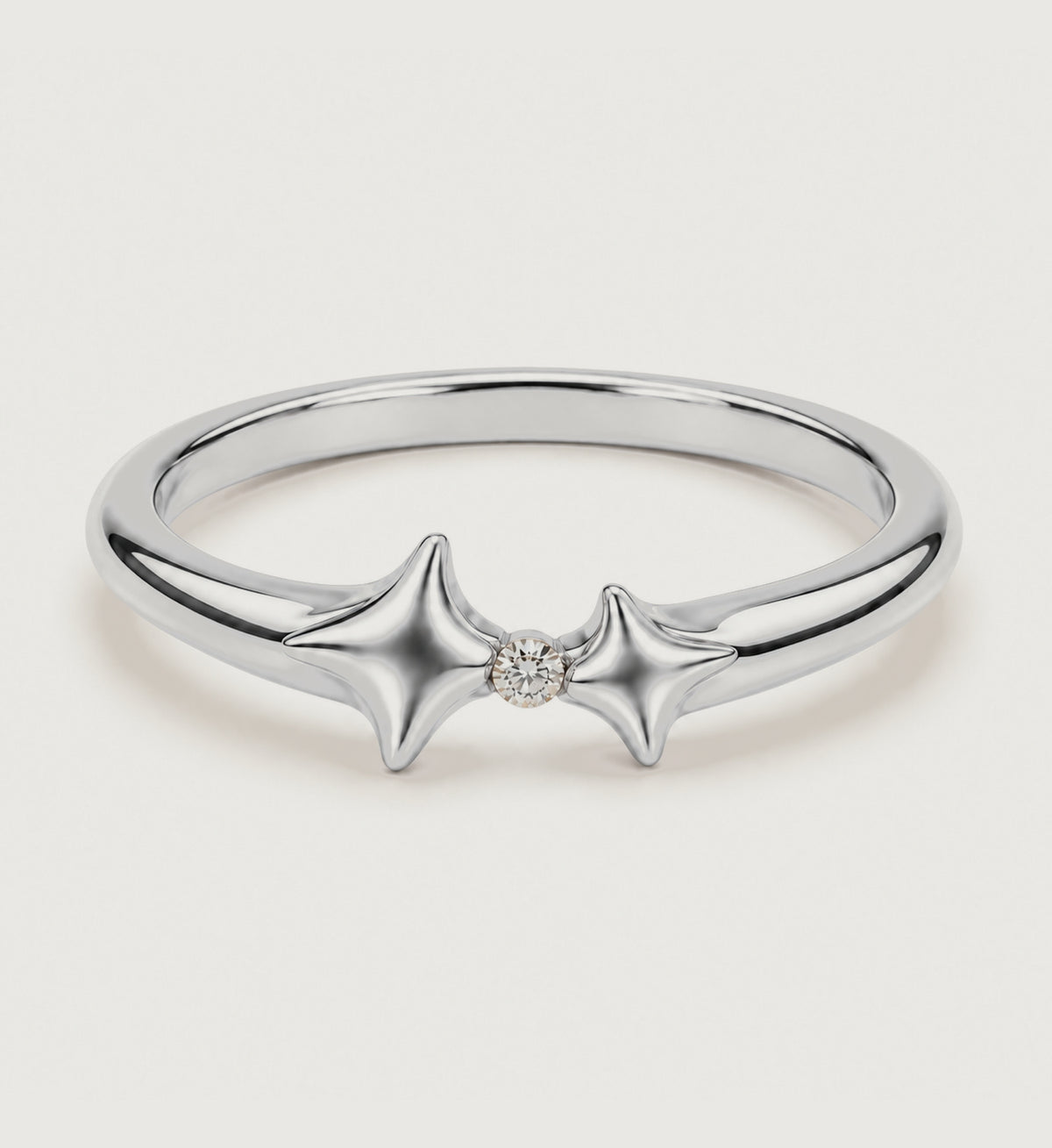 Astra Twin Star Ring (Silver), main product view