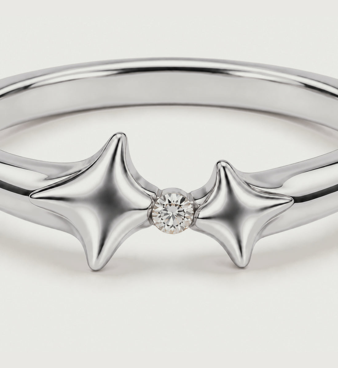 Astra Twin Star Ring (Silver), main product view
