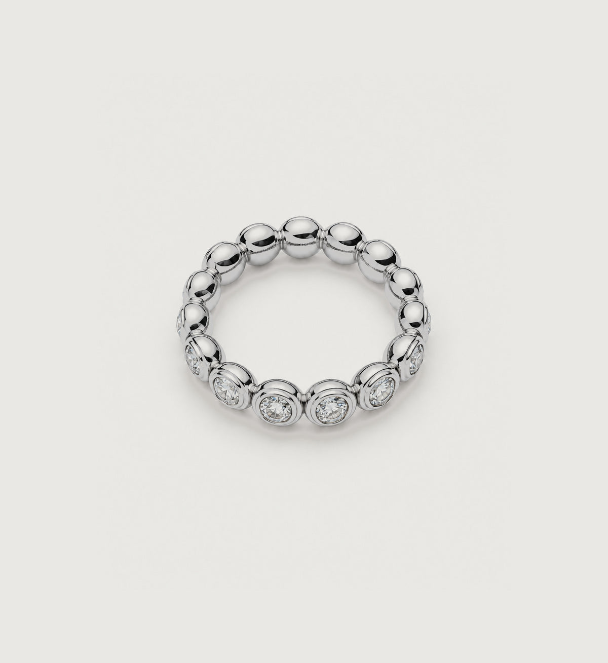 Aurelia Bezel Link Ring (Silver), alternate product view