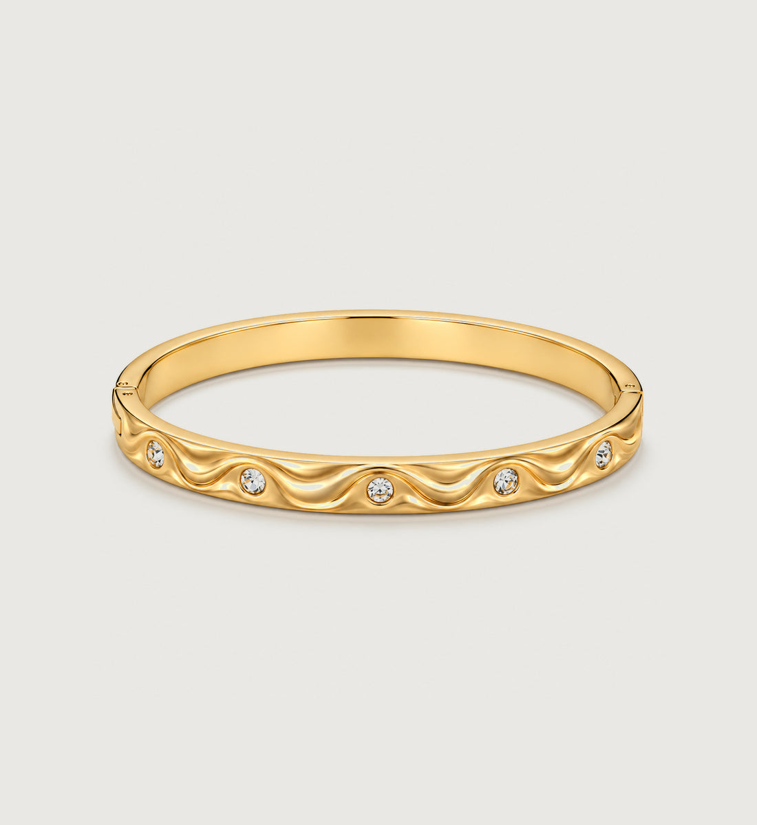 Celeste Five-Stone Ripple Bangle (Gold), main product view