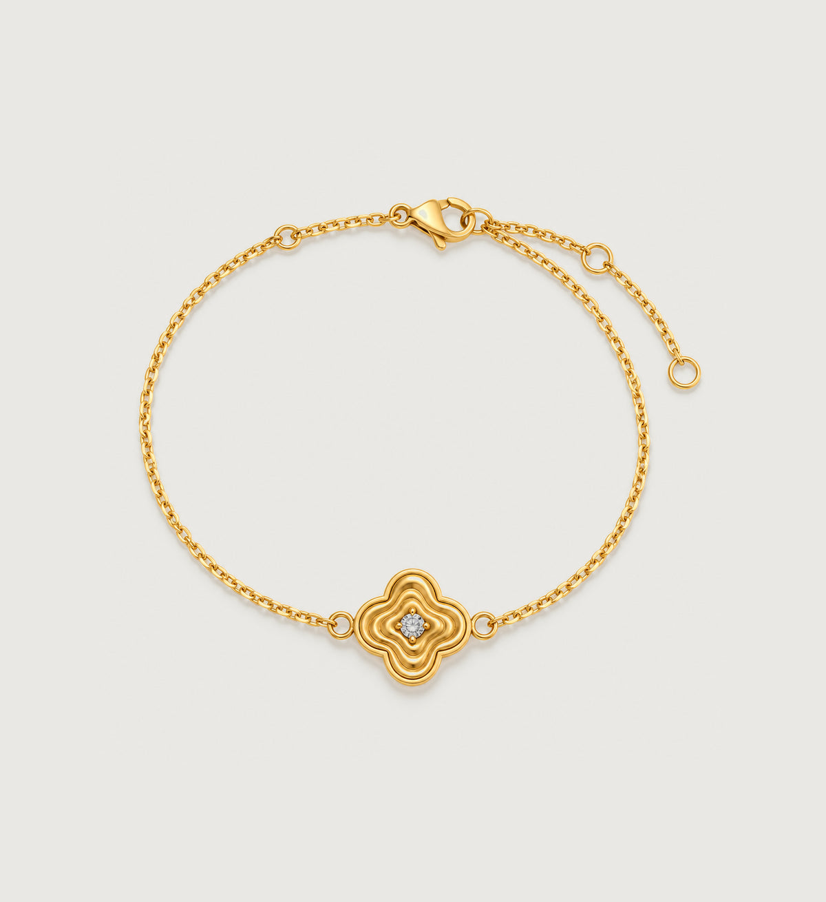 Flora Quatrefoil Chain Bracelet (Gold), main product view