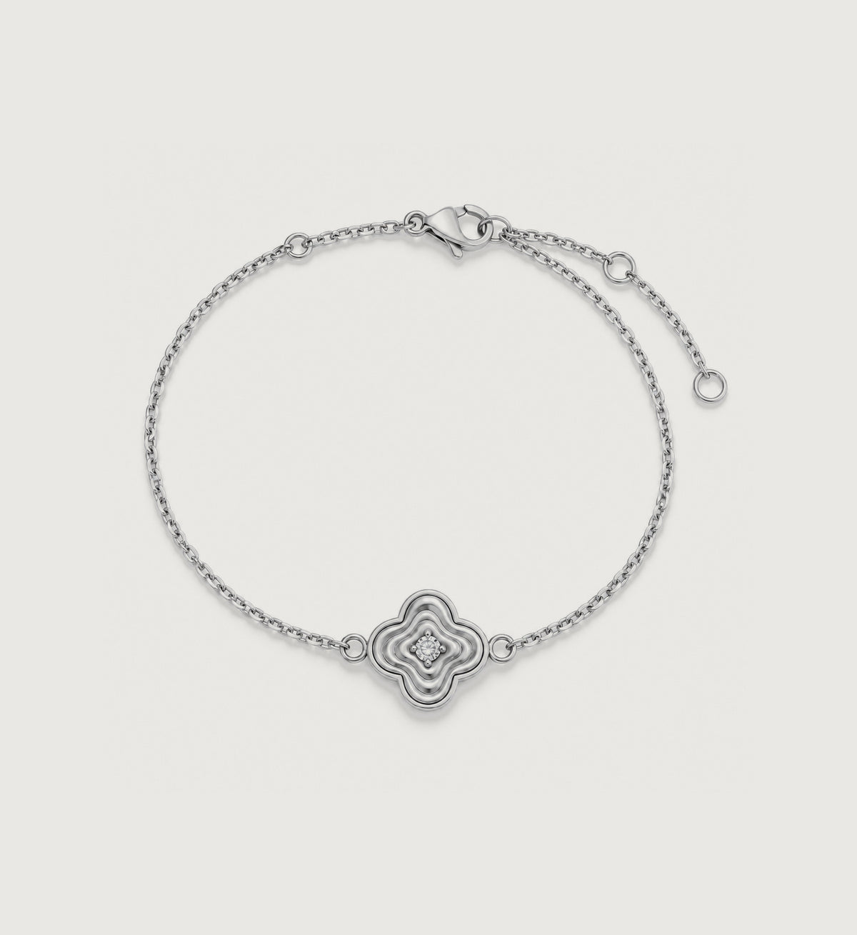 Flora Quatrefoil Chain Bracelet (Silver), main product view