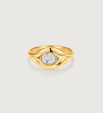 Marea Pear Signet Ring (Gold), main product view