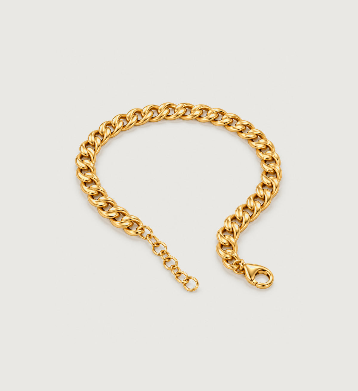 Marea Sculpted Curb Bracelet (Gold), alternate product view