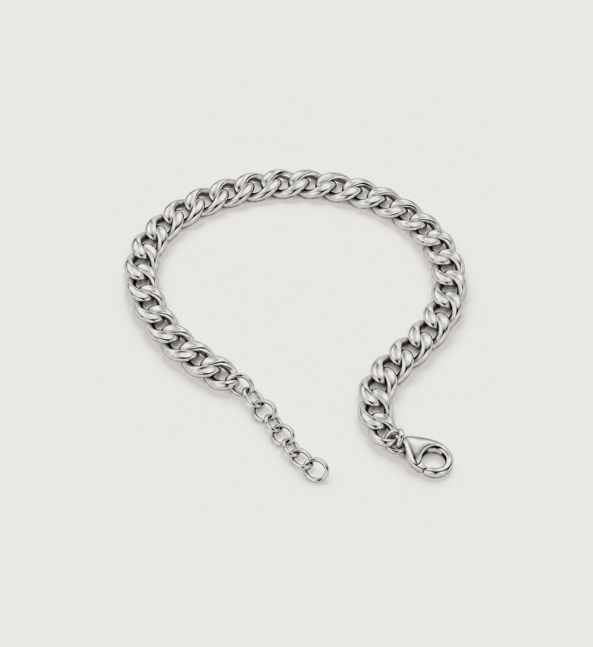 Marea Sculpted Curb Bracelet (Silver), alternate product view