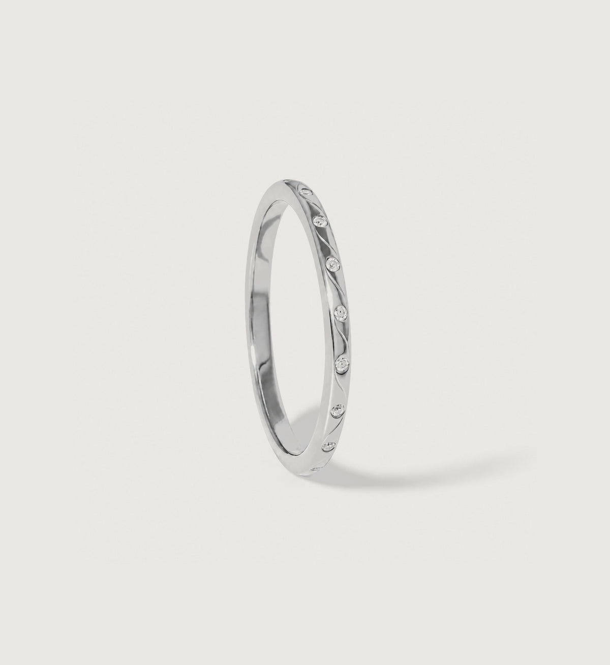 Mira Stone-Dot Band (Silver), main product view