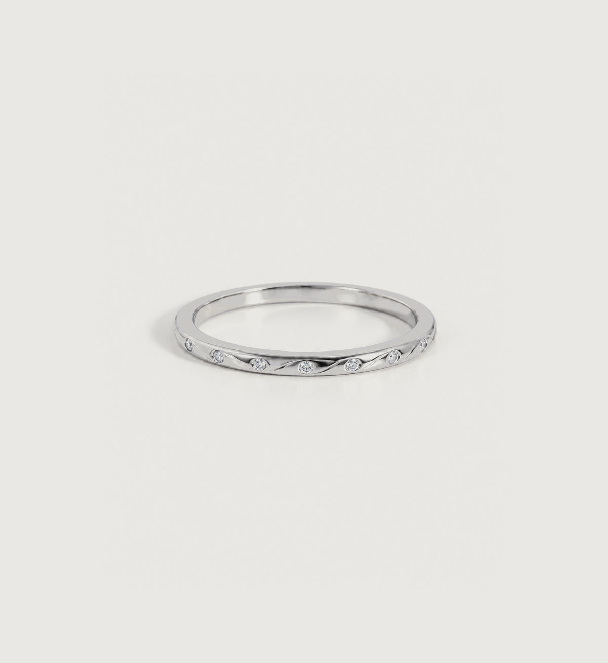 Mira Stone-Dot Band (Silver), alternate product view