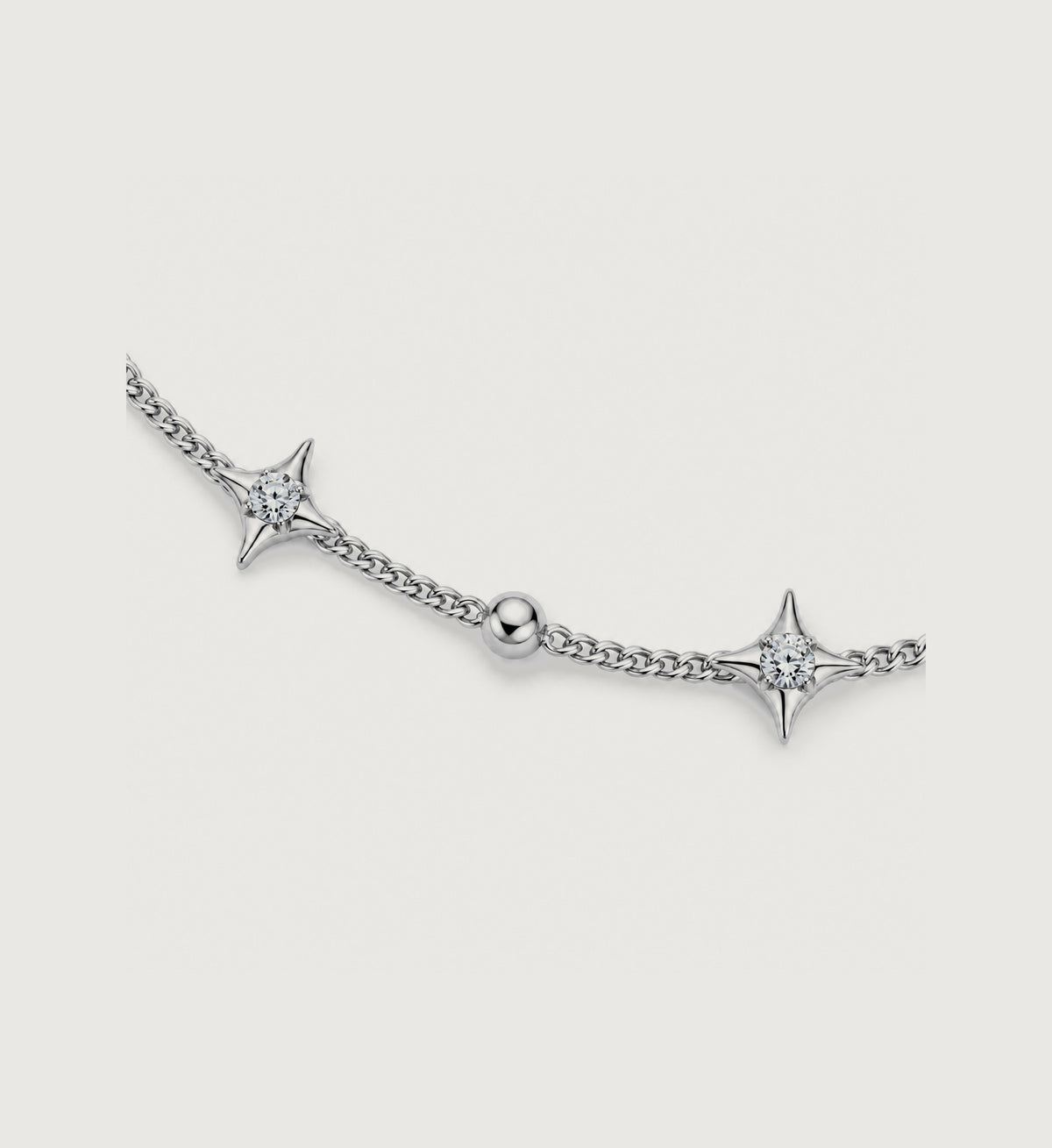 Nova Star Station Necklace (Silver), product detail view
