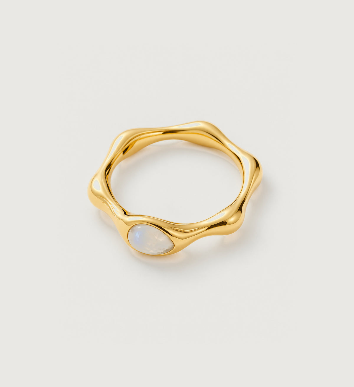 Opaline Ripple Ring (Gold), alternate product view