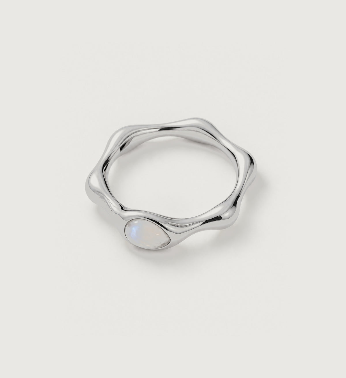 Opaline Ripple Ring (Silver), alternate product view