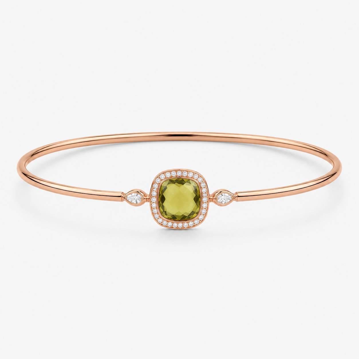 Relic Aura Bangle in olive green, front product view