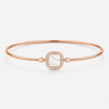 Relic Aura Bangle in pearl white, front product view