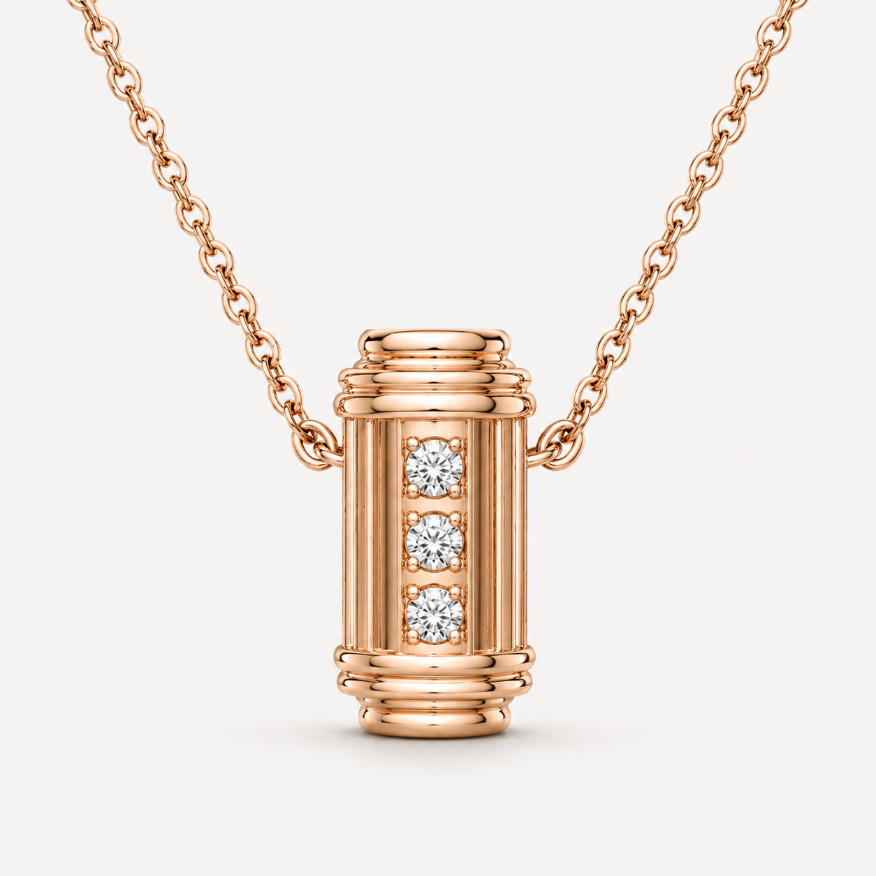 Relic Column Sigil Necklace (Rose Gold), main product view