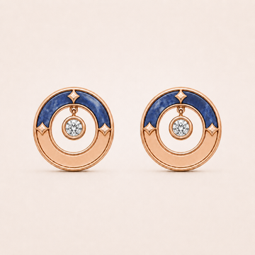 Relic Crescent Seal Earrings (Midnight Blue), main product view
