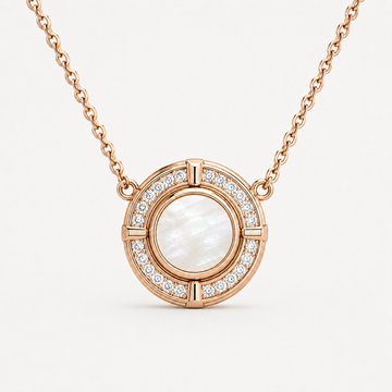 Relic Halo Disc Necklace (Pearl White), main product view