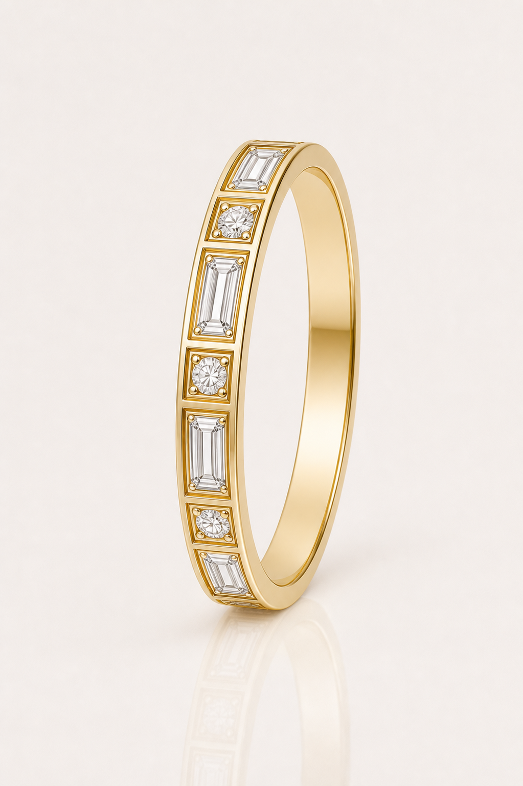 Relic Linear Baguette Ring (Rose Gold), alternate product view