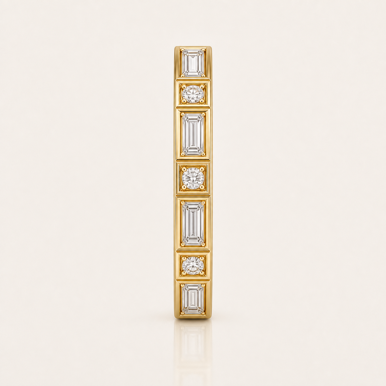 Relic Linear Baguette Ring (Rose Gold), alternate product view