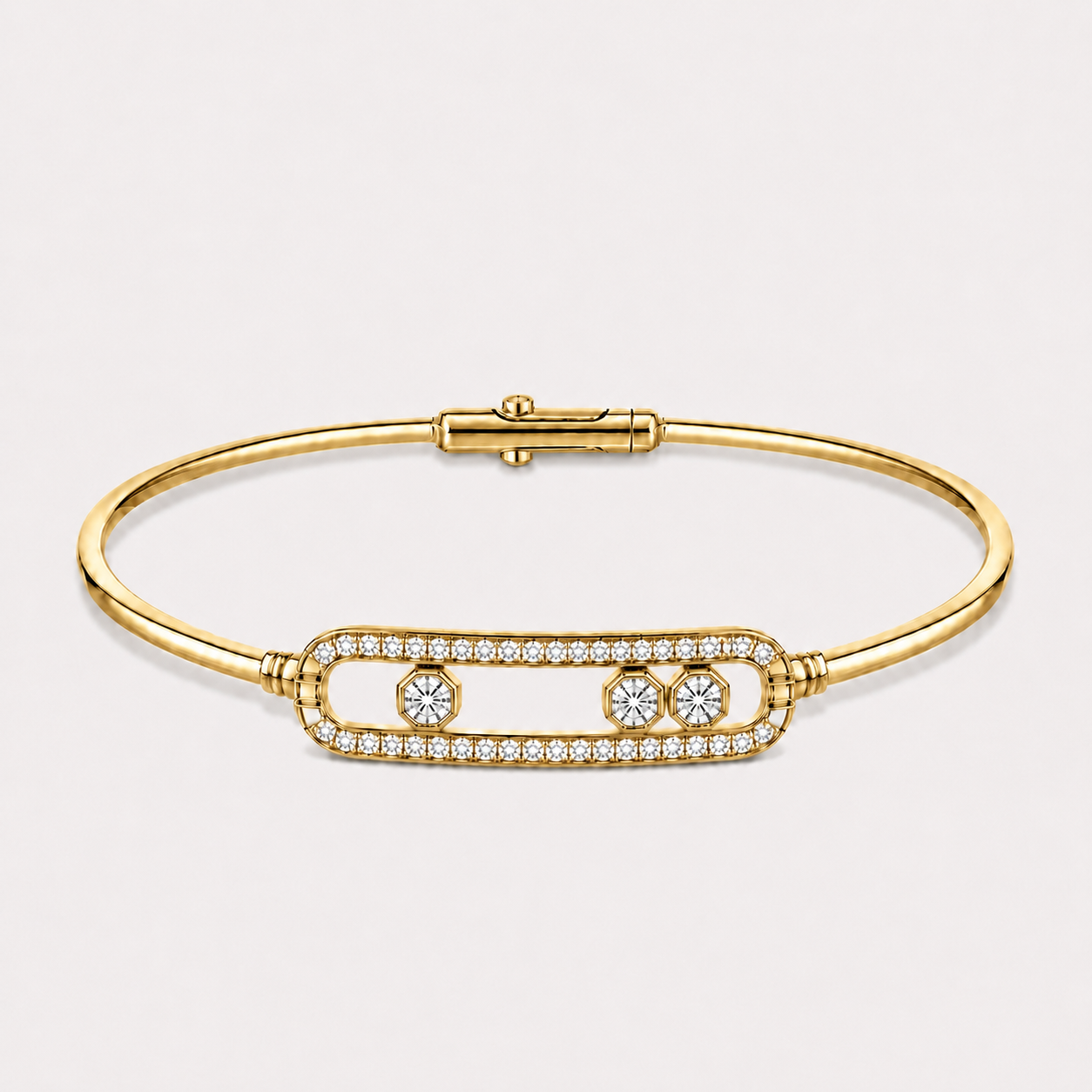 Relic Linear Halo Bangle (Gold), main product view