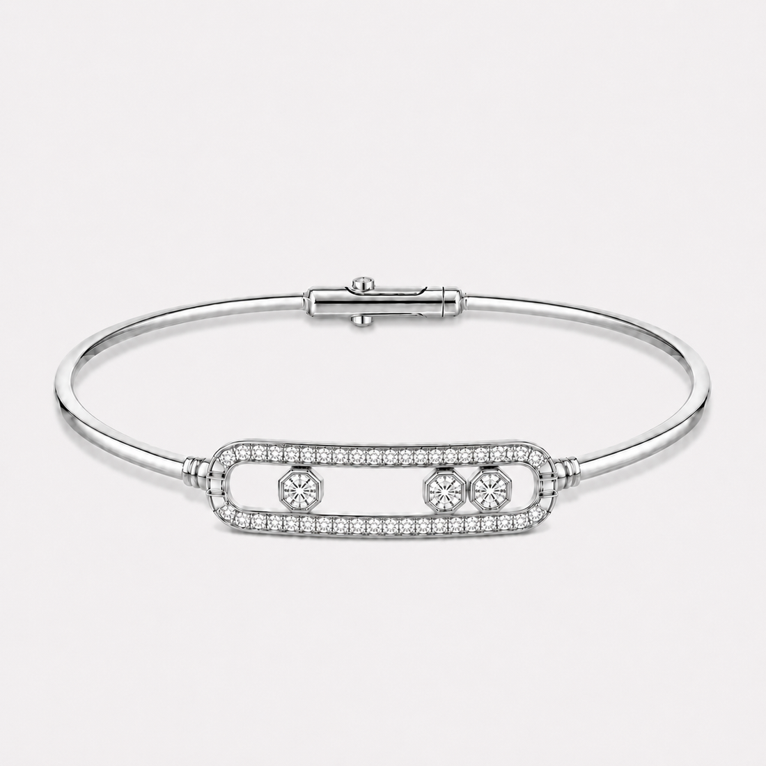 Relic Linear Halo Bangle (Silver), main product view