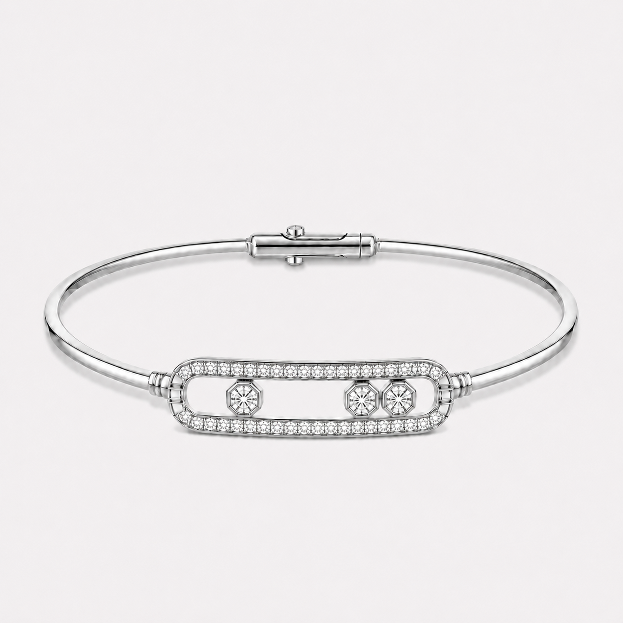 Relic Linear Halo Bangle (Silver), main product view