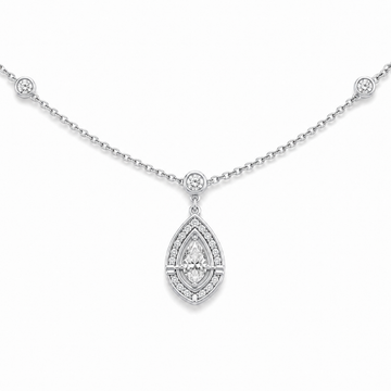 Relic Marquise Halo Necklace (Silver), main product view
