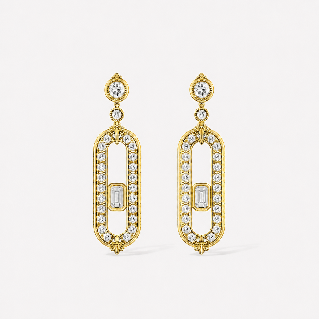 Relic Portal Drop Earrings (Gold), main product view