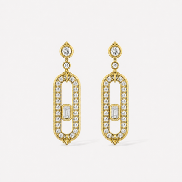 Relic Portal Drop Earrings (Gold), main product view