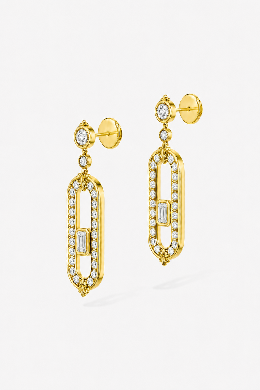 Relic Portal Drop Earrings (Gold), alternate product view
