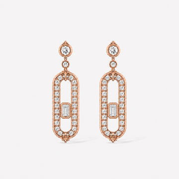 Relic Portal Drop Earrings (Rose Gold), main product view