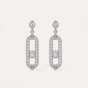 Relic Portal Drop Earrings (Silver), main product view
