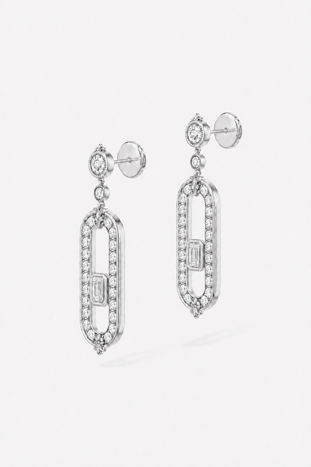Relic Portal Drop Earrings (Silver), alternate product view