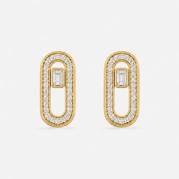 Relic Portal Stud Earrings (Gold), main product view