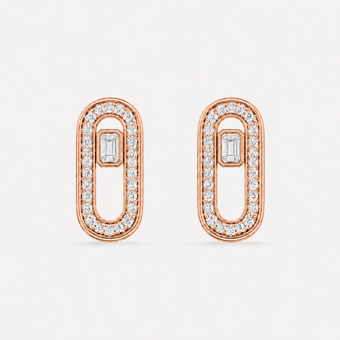 Relic Portal Stud Earrings (Rose Gold), main product view