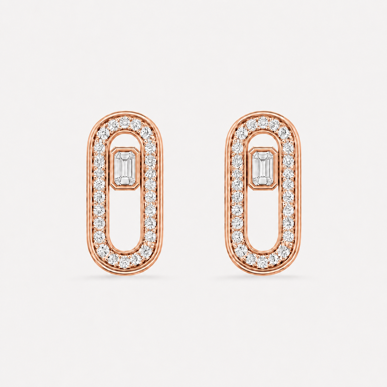 Relic Portal Stud Earrings (Rose Gold), main product view
