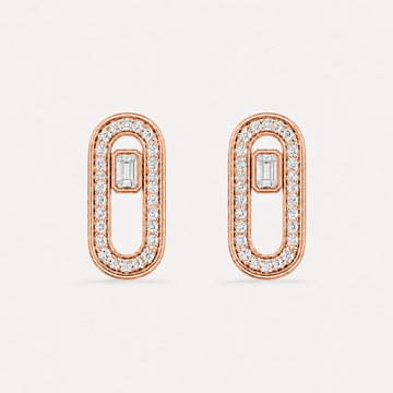 Relic Portal Stud Earrings (Rose Gold), main product view