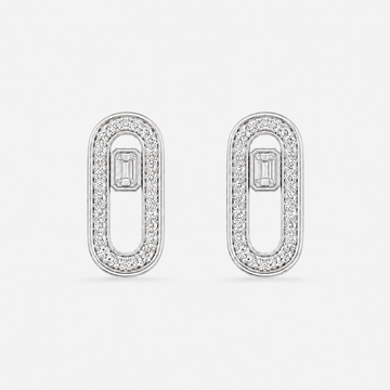 Relic Portal Stud Earrings (Silver), main product view
