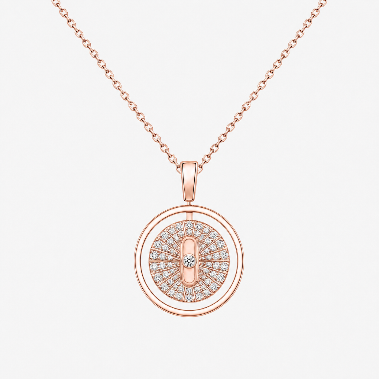 Relic Radiant Orbit Necklace (Rose Gold), main product view