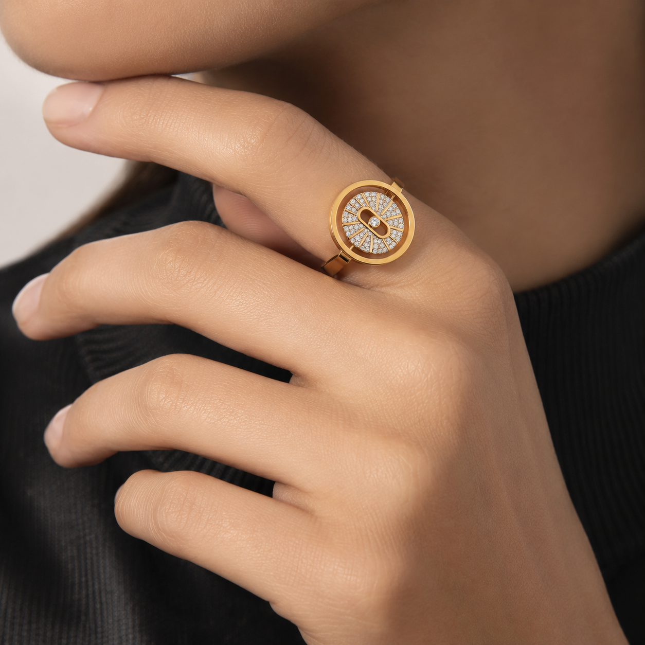 Relic Radiant Orbit Ring (Gold), model styling view