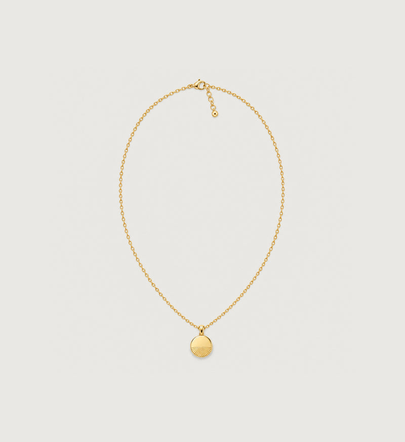 Solene Sunray Medallion Necklace (Gold)