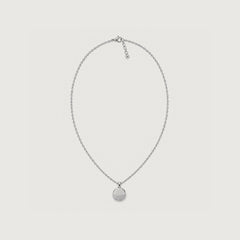 Solene Sunray Medallion Necklace (Silver)